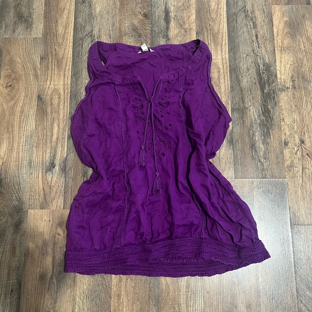 Sonoma Deep Purple Sleeveless Blouse